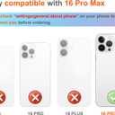 Hungo Compatible for iPhone 16 Pro Max Case, Thin Slim Cute Girly Skin Cases Protector with Airbag Bumper for Women Girls (Clear Eiffel Tower Paris)