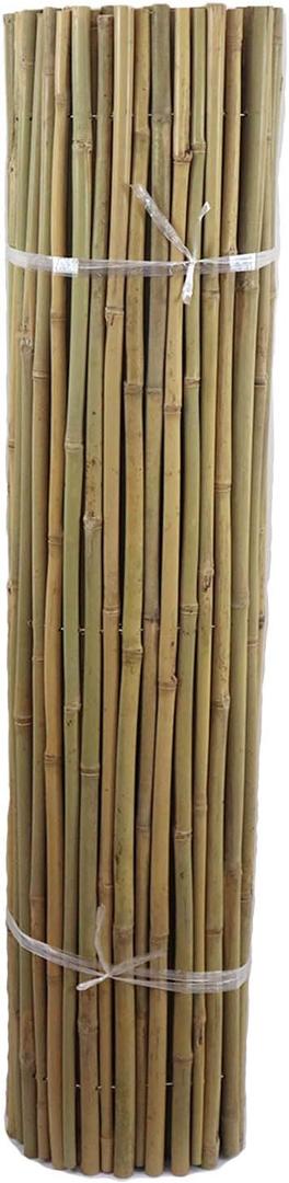 Natural Rolled Bamboo Fence - 4 ft High x 8 ft Long, Eco-Friendly Bamboo Fencing for Garden Privacy Decorative