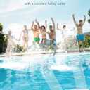 2025 Height Upgrade Pool Fountain for Above Ground/Inground Pools with Dual High-Pressure Spray, 360 Adjustable Cooling Jet & Relaxation - Waterfall Sprinkler Cooler (White)