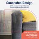 6 Pack XL Anti Cat Scratch Furniture Protector - Couch Protector from Cat Claws w/Twist Pins - Heavy Duty, Strong, Clear, Easy-to-Apply Scratching Deterrent and Shield for Sofa