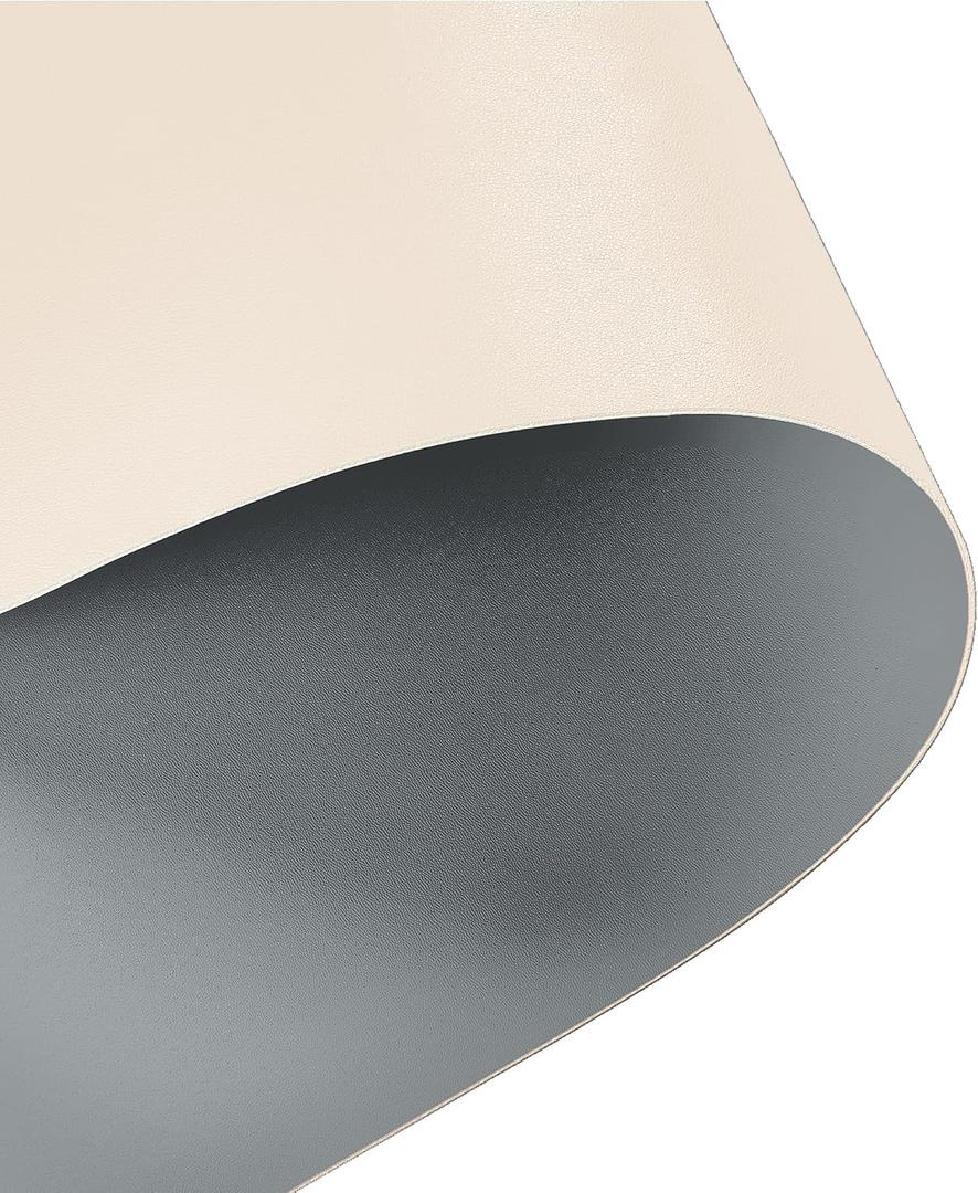 Leather Table Cover,1.8mm Thick,42x66 Inch Table Protector,Table Protector for Dining Room Table,Dining Table Cover,Table Cover Protector(Beige+Light Gray,42x66)