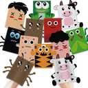 20 Pcs Passover Hand Plagues Puppet Kit - Felt Ten Plagues Hand Puppets for Educational Fun, Perfect Passover Plague Gifts for Pesach Seder Celebration Family Story Time Table Party Supplies