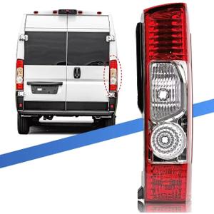 Replacement Right Side Tail Light Without Circuit for Ram ProMaster 1500 2500 3500 for 2010-2023, w/o Bulbs harness, Work Van Rear Lamp for 4725946AB RH
