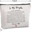 Wedding Gift for Bride from Mom Bridal Shower Gift Travel Makeup Bag Bridal Gifts for Bride Keepsake for Daughter from Mother to My Daughter on Your Wedding Day