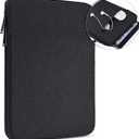 13 inch Laptop Sleeve Case for 2025 2024 Microsoft Surface Laptop7 Copilot+ PC 13.8" & 13.5" Surface Laptop 6/5/4, Water-Resistant Shockproof Tablet Bag Cover w/Accessory Pocket -Black