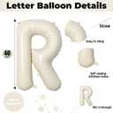 40 Inch Beige MR & MRS Balloons for Wedding Decor, Large Cream Mr and Mrs Foil Balloon Letter, Ivory White Sand Mr to Mrs Banner Sign for Bride Groom Engagement Couple Sweetheart Party Decorations