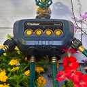 Melnor 65184AMZ Bluetooth Water Timer with 4-Zone Control, 12 Programmable Start Times, Watering Delay, Manual Mode, Weather-Resistant, 2 Piece Quick Connect Bundle, Black, Yellow