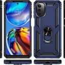 Case for Motorola Edge 2022 Case Cover,Magnetic Car Mount Bracket Shell Case for Motorola Moto Edge 2022 / Edge Gen.3 5G 2022 Case Blue