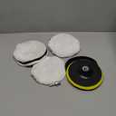 Set of 8, 6 Inch Wool Polishing Buffing Pad, Polishing Buffing Wheel with Hook Loop Back for Drill Buffer Attachment, with M14 Drill Adapter Car Buffer Polisher Kit for Car Polishing