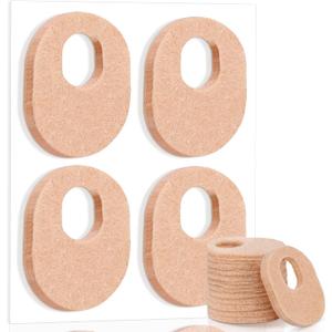 WILLBOND 48 Pack Callus Pads Soft 1/4" Thick Oval Shape Corn Pads 1/8" Felt Callus Cushions Adhesive Corn Protectors for Men Women Feet Toes Pain Relief(Nude, 1/4 Inch)