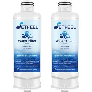DA97-17376B Water Filter Replacement for Samsung Refrigerator Rs27t5200sr Rs22t5201sr Rf27t5201sr Rf29a9671sr Haf-qin/exp rf27t5241sr rf28t5001sr rf27t5201sg rf28r7201sr rf28r7351sr, 2 Pack