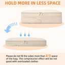 BAGAIL 4 Set/6 Set/8 Set Compression Packing Cubes Travel Accessories Expandable Packing Organizers (Square Mesh, 06-Beige)