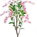 Artificial Jasmine Tree 5ft Beige Flower Pot Fake Trees, Lifelike Artificial Trees with Natural - Looking Blooms, Perfect for Any Space