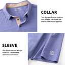 Men's Polo Shirts Short Sleeve Cotton Blend Moisture Wicking Dry Fit Performance Collared Golf Shirts for Men (Blue, XXL)