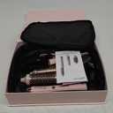 IG INGLAM 3 in 1 Cordless Detachable Hair Styling Set with 1'' Flat Iron, 1.25" Curling Wand, 1.5" Thermal Brush, Rechargeable Portable for Travel, Gift for Women (Pink)