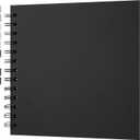 Yopih 7 x 7 Inch DIY Scrapbook Photo Album Hardcover Kraft Blank Page Acid-Free 40 Pages (20 Sheets) Memory Book for Wedding Anniversaries Family Baby Memories Small Scrapbooking Projects, Black
