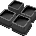 Bed Riser/Furniture Lift Bed/Bed risers/Furniture Lifter/Table risers/Frame Risers Create Under Bed Storage Heavy Duty for Furniture Height Adjustment Black (4 Pack, 2 Inch)