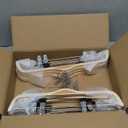 TOPIA HANGER Wooden Pants Hangers,Slim Natural Wood Skirt Hangers with Anti-Rust Hook and Adjustable Metal Clips, Perfect for Skirts, Pants, Slacks-10 Pack-CT17N