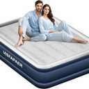 Air Mattress Queen with Built in Pump Raised, 18'' High Inflatable Mattress Electric Blow Up Mattress Fast Blow Up Bed Tall Comfortable Airbed for Camping, Home Guests, Travel w/ Carry Bag 650Lbs Max