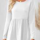 AUTOMET Womens Long Sleeve Babydoll Tops Tunic Shirts Business Dressy Casual Plus Size Blouse Fall Trendy Fashion 2025 (White, XL)