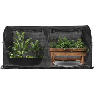 Large Tunnel 8.2'x4' Sunshade Cloth Gardening Net,Easy Set up 4FT Tall Crops Shade Cover, UV Resistant Plant 80% Sunblock Net for Vegetables,Fruits and Mini Flower Pot with Stakes and Carry
