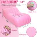 AOSSA BBL Bed After Surgery for Sleeping, Mattress with Hole, BBL Inflatable Chair for Butt, Brazilian Butt Lift Recovery Pillow Post Surgery, Blow Up Bed with Hole, Air Mattress Sofa Couch (Pink), 66*38*15 inch