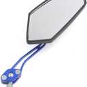 uxcell Pair 10mm Rotatable Motorcycle Bike Universal Mirror Blue Black