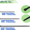3 x Cable Zip Ties,300 Pack Black Assorted Sizes 4+8+12 Inch,Multi-Purpose Self-locking Nylon Cable ties,Plastic Wire Ties for Home,Garden,Plants, Fence, Holiday Lights,Workshop