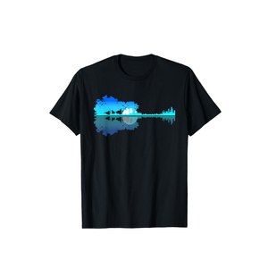 Guitar Lake Shadow Love Guitar Musician T-Shirt L