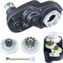 24V Steel Motor Gearbox for Jeep Power Wheels Motor Upgrade Replacement Parts,24Volt High Torque Motor Gear Box for Kids Ride on Toys Car Gearbox Upgrade,18V,QINGANG,30000RPM,Aperture 1.6CM/0.63in