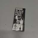 ARTISTRO 5 Black Paint Pen for Rock, Glass, Ceramic, Wood, Tire, Fabric, Metal, Canvas, Marking, Painting - Set of 5 Acrylic Paint Markers Water-based