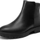 DREAM PAIRS Women's Low Heel Chelsea Ankle Boots Fashion Slip On Elastic Fall Booties Shoes, Size: 6.5