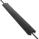 Pyle Durable Cable Protection Ramp Cover - Supports 11000lbs Single Channel Heavy Duty Hose and Cord Track Floor Protection, 39.4 x 5.11 x 0.78 Cable Concealer for Indoor Outdoor Use -PCBLCO101BK (Black)