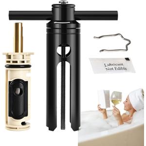 2025 New 104421U Cartridge Puller Tool,Complimentary 1222 Replacement Cartridge and lubricant,For Moen 1222 1225 1220,Tub and Shower Faucet Cartridge Remover for Moen Posi-Temp Valve