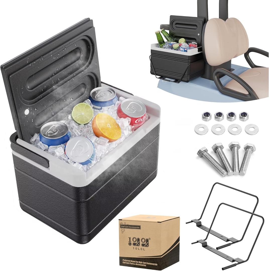 10L0L Universal Golf Cart 8L Ice Chest Cooler with Mounting Bracket, Cooler Box for EZGO&Club Car&Yamaha  48 Hour Cold Drink Storage 102588101 103886801