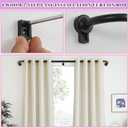 Matte Black Disc Curtain Rods, 84-144 Inches Window Curtain Rod,Adjustable Room Darkening Drapery Rod with Aluminum Finials and Brackets,Wrap Around Design