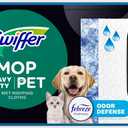 Swiffer Heavy Duty Mop Wet Multi-Surface Cloth Refills for Floor Mopping and Cleaning, Pet with Febreze Odor Defense, 20 count