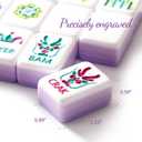 American Mahjong Tiles, Mahjong Travel Set, 160 Purple 4 Layer Mah Jong Game Tiles with Tile Bag, Gift-Ready Storage Box, 4 Dice with Pouch, Western Mah Jongg, Majong, Majiang, 7 inches x 17 inches x 2.4 inches