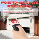 Kingdder 2 Pcs Two Button Gate Remote Control Compatible with Linear Multicode 10 Dip Switch Garage Door Remote Opener 3089 3060 3070 3083 300mhz, Control 2 Different Doors Simultaneously (Black)