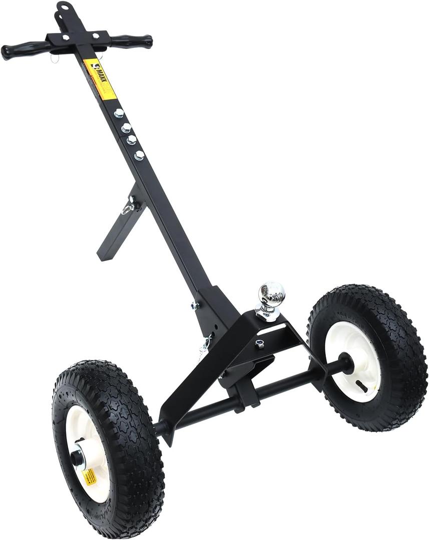 MaxxHaul 70881 Dual-Pull Trailer Dolly with 12" All Terrain Knobby Tires and 1-7/8" Hitch Ball - 600 lbs Capacity