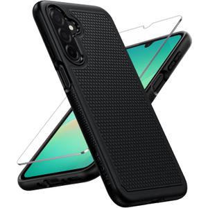 FNTCASE for Samsung Galaxy A26-5G Case: Dual Layer Protective Heavy Duty Cell Phone Cover Shockproof Rugged with Non Slip Textured Back - Military Protection Bumper Tough - 2025, 6.7 inch (Black)
