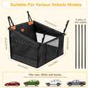 Pecute Heavy-Duty Dog Car Seat & Back Seat Extender Hard PVC Support for Large Dogs up to 330 lbs  Cars, SUVs & Trucks  Scratch-Resistant Sofa Leather & Breathable Mesh for Safe, Stable Road Trips