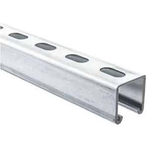 Unistrut Channel Trolley Track4.75 Feet Length Strut Channel Trolley Track 1-5/8" Wide and high 12 Gauge Metal Steel U Channel with Thick Galvanized Steel Strip Groove Back.(silver-1pack)
