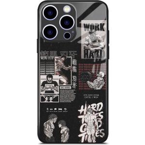 Baki Manga Glass Case for iPhone 15 Plus, Edgy Aesthetic Protection Cover