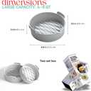 Silicone Air Fryer Basket, Air Fryer Liner, Air Fryer Pot, Non-Stick Cooking Inserts with Wave Pattern Design and Drainage Spout, 2 Pack for 6 QT, 7 QT, and 8 QT, Large Air Fryers