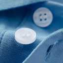 MagnaMan Slim Fit Short Sleeve Polo Shirts for Men - Cotton, Business Casual Stretch Shirt, Breathable Golf & Office Wear (Blue, L)