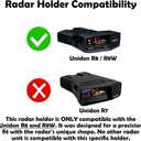 Radar Holder for Uniden R8/R8W Compatible with Tesla Vehicles - Black (V5 Platform)