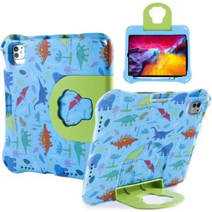 iPad Air 4/5 Case for Kids, Dinosaur EVA Kid-Proof Case with Stand Handle, Shockproof, Durable, Perfect for Protecting Tablet from Kids, Educational Activities, Reading, Video and Gaming