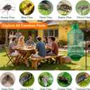 6 Pack Reusable Outdoor Fly Trap Hanging Fly Catcher with Brush