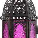 NEEDOMO Halloween Decorations,11'' Moroccan Lanterns Decorative Indoor & Outdoor, Vintage Christmas Candle Holder, Metal Lanterns Decorative, Table, Patio, Porch, Shelf, Christmas Spring Home Decor